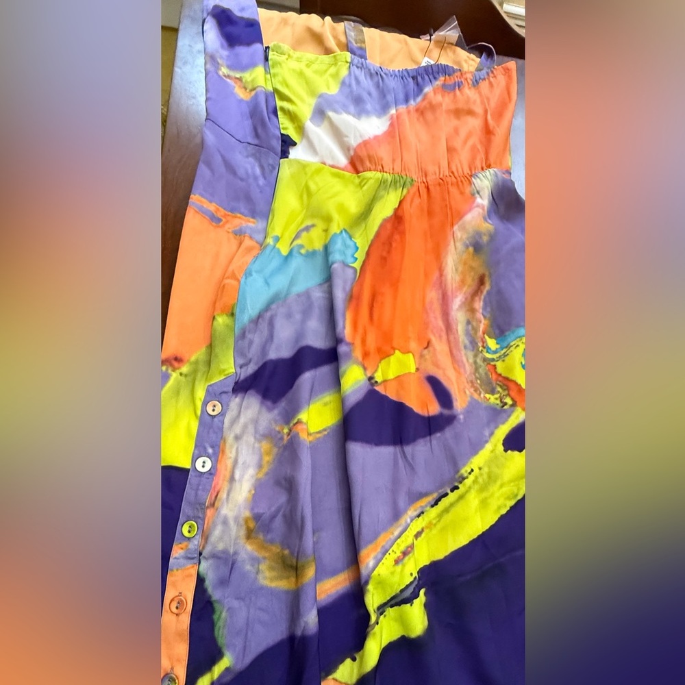 Abstract Multicolor Maxi Dress - Picture 8 of 16